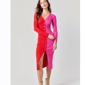 FRANCESCA'S COLORBLOCK MIDI DRESS